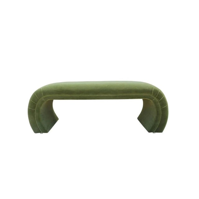 Mid-Century Modern Vintage 'Waterfall' Bench by Directional For Sale - Image 3 of 8