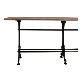 19th Century France Black Iron Console Table For Sale