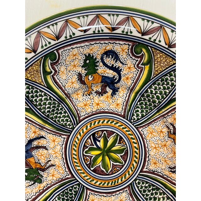 Ceramic Coimbra Ceramic - Hand Painted Portuguese Plate 4 For Sale - Image 7 of 11