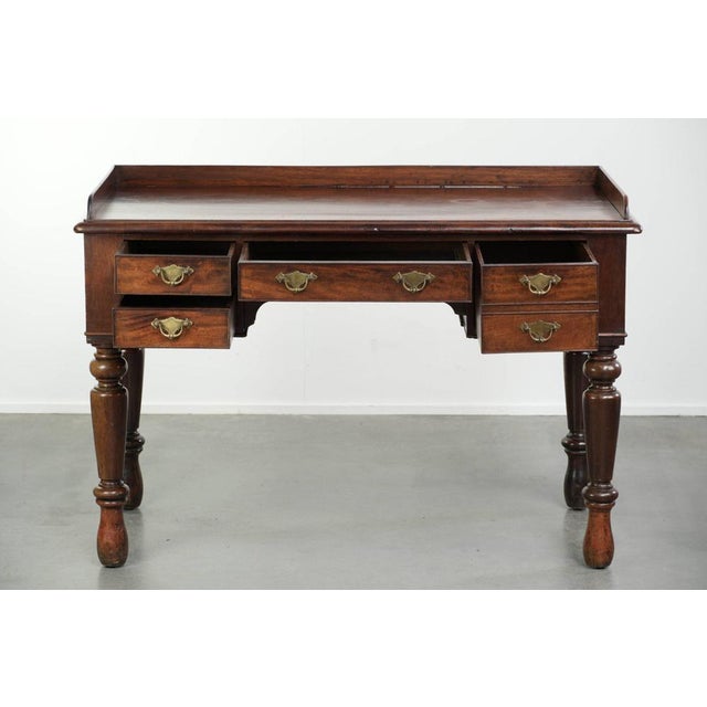Antique English Mahogany Desk, 1800s For Sale - Image 3 of 13