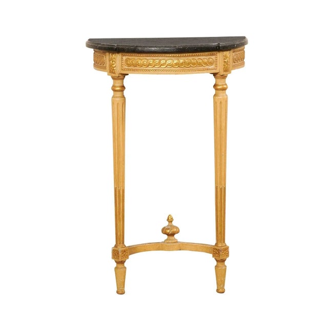 Early 20th Century French Antique Marble Console- Petite Size For Sale - Image 10 of 10