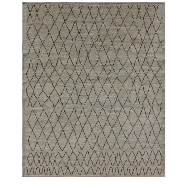 Navajo Style Hand Knotted Rug - 8'0" X 9'11" For Sale