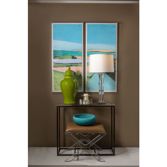 Lakewood Center Basin, Crackled Turquoise For Sale In Chicago - Image 6 of 7