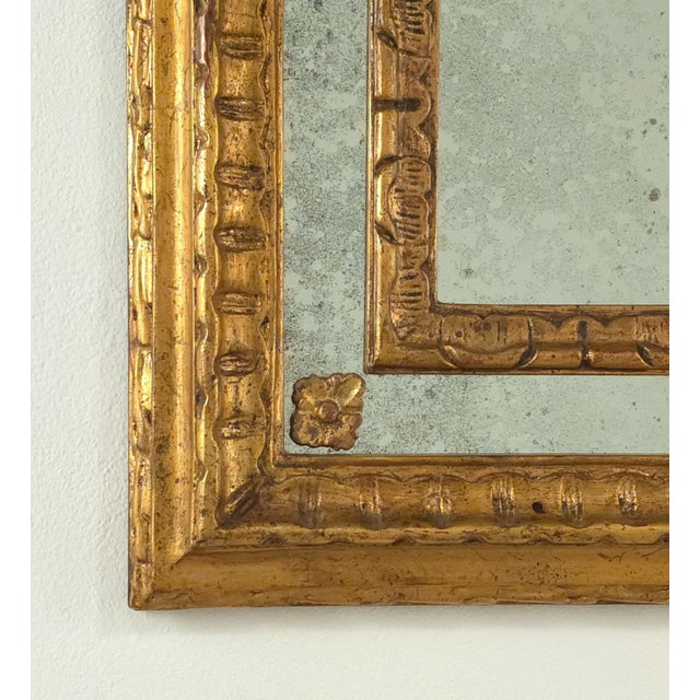 Italian Custom Reproduction of an Italian Mirror, Circa 1980 For Sale - Image 3 of 7