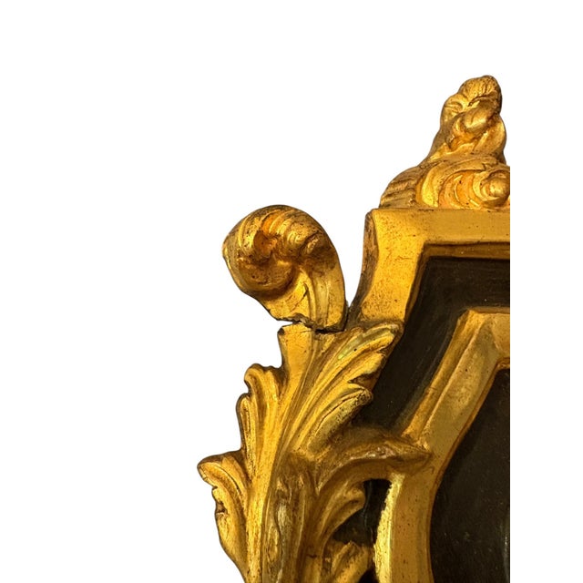 Vintage Black Chinoiserie Giltwood and Ebonized Mirror For Sale - Image 13 of 13