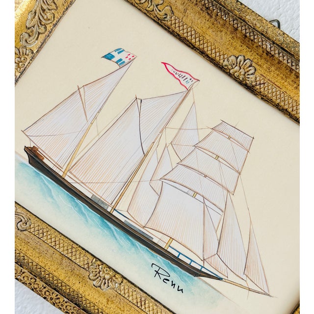 beautifully detailed hand-painted sailing ship artwork, created by our master artists using fine acrylic paints and...