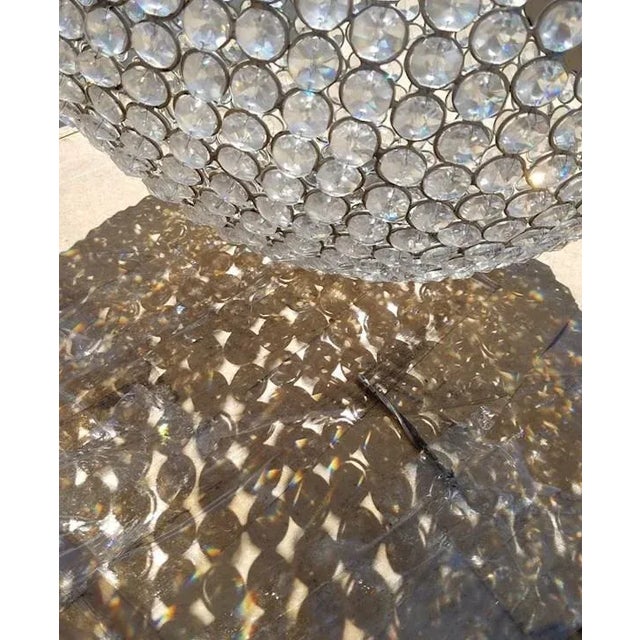 Unusual Vase or Lamp/Chandelier Shade Made With Numerous Cut Crystals For Sale - Image 11 of 12
