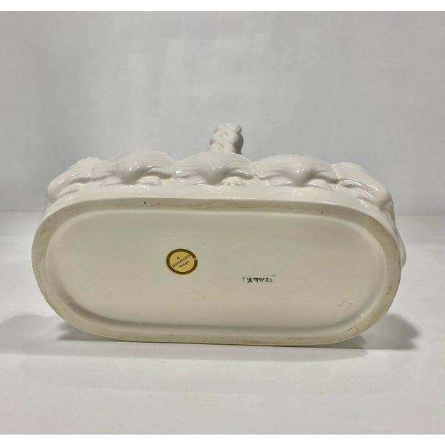 Ceramic 1970s Mottahedeh Porcelain Handled Basket Sea Shell Motif For Sale - Image 7 of 12