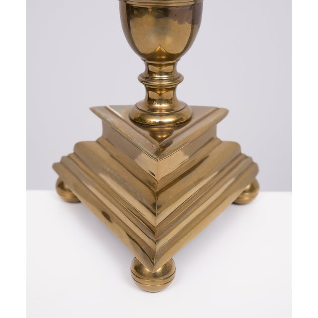 Metal Vintage Gothic Revival Table Lamps in Brass, 1950s, Set of 2 For Sale - Image 7 of 13