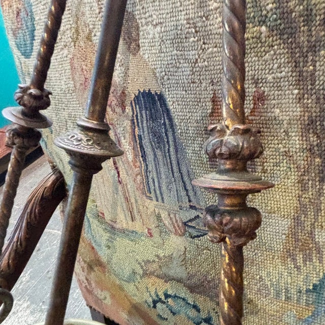 Chartreuse Antique Art Nouveau Bronze Pendant Light with Foliage, 1920s For Sale - Image 8 of 12