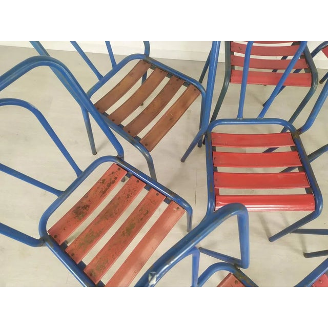 1940s Metal Chairs from Tolix, Set of 8 For Sale - Image 5 of 18