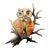 Vintage Mid-Century Modern Brutalist-Style Owl Wall Hanging For Sale