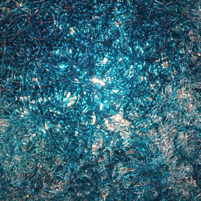 Blue Italian Circular Blue Polycarbonate Tondo Wall Lamp by Jacopo Foggini For Sale - Image 8 of 15