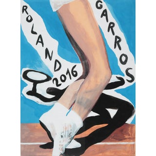 2016 Marc Desgrandchamps Roland Garros French Open Lithograph Poster For Sale