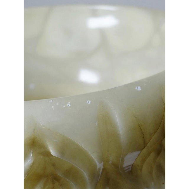 Large Planter in White-Yellow Alabaster, 1930s For Sale - Image 11 of 16