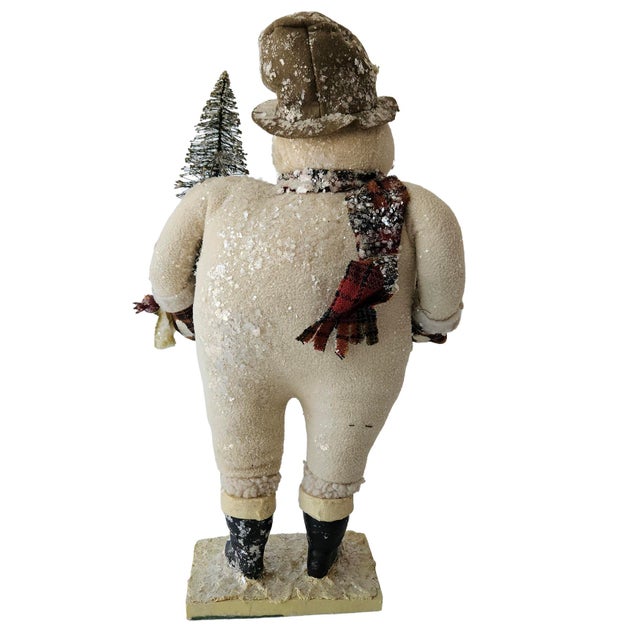 Vintage Large-Scale Primitive Folk Art Snowman Figurines by Cody Foster - Set of 3 For Sale In Dallas - Image 6 of 18