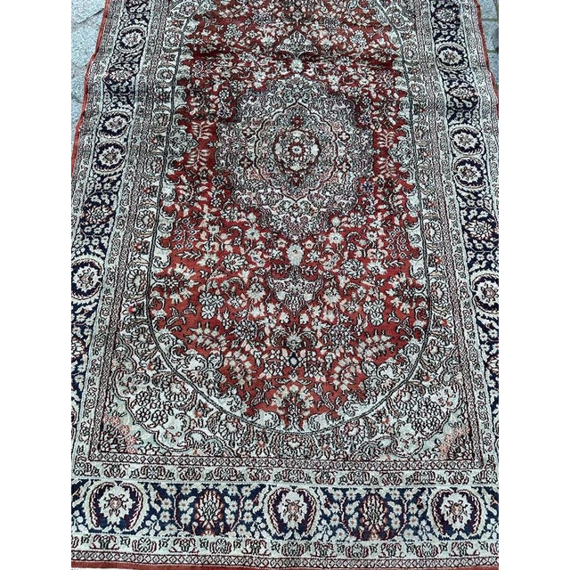 Vintage Silk Rug, 1990s For Sale - Image 3 of 18