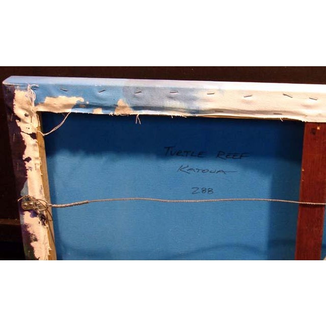 "Turtle Reef" by Robert Katona Original Acrylic on Canvas Hand signed by the artist Image Size: 28.5" x 40" Condition :...