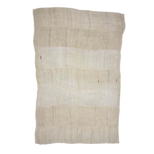 Mid 20th Century Vintage Turkish Hemp Kilim Rug-9′ × 14′3″ For Sale