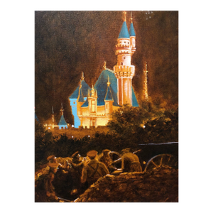 John BowmanOctober, Night Scene with Castle and iers Oil Painting, 1989
