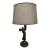 Vintage Candlestick Telephone Brass Table Lamp With Shade For Sale
