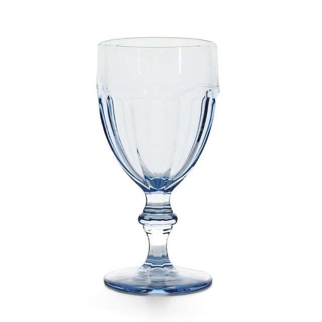 Blue Mid 20th Century Libbey Gibraltar Misty Blue DuraTuff Goblets Set of 7 For Sale - Image 8 of 15
