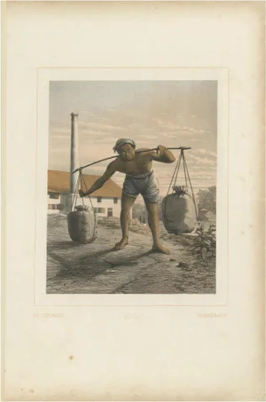 Van Pers, Indonesian Coal Miner, 1850, Paper