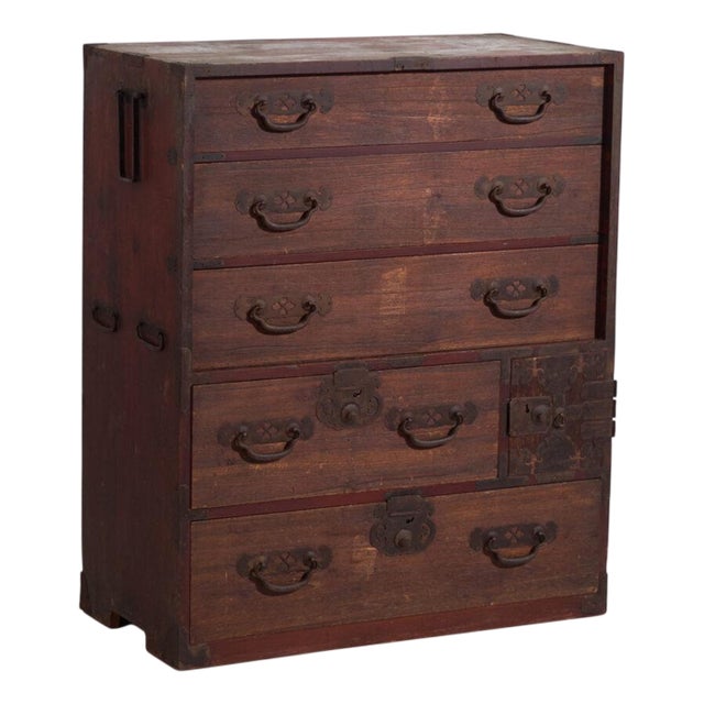 Antique Japanese Choba Dansu Merchant Chest For Sale