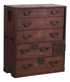 Antique Japanese Choba Dansu Merchant Chest