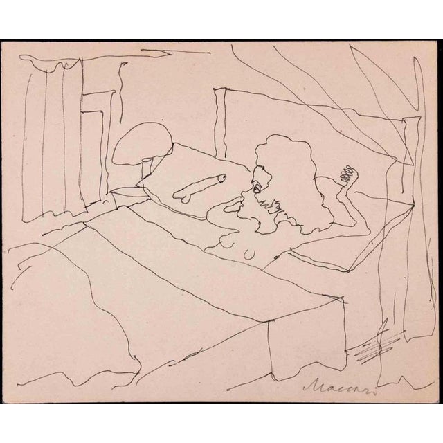 In Good Company is a china ink drawing realized by Mino Maccari (1924-1989) in 1960s. Hand-signed on the lower margin....