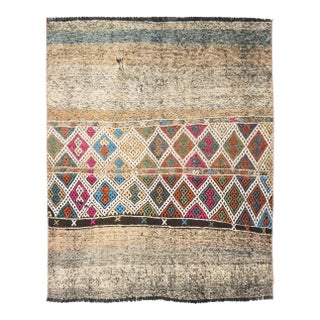 Vintage Small Decorative Kilim Rug - 3`7″ X 4`7″ For Sale