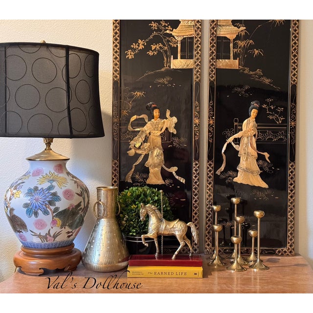Vintage Chinoiserie Lamp in Botanical & Bird Motifs Attributed to Frederick Cooper For Sale - Image 13 of 14