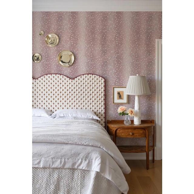Wilde Spotted Antelope Hide Removable Wallpaper – Quartz Pink Sample For Sale - Image 4 of 8