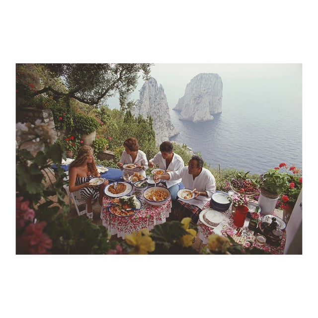 "Dining Al Fresco on Capri" 30x40 Original C-Print by Slim Aarons For Sale