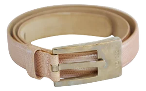 1980's ESCADA Cornflower Embossed Pink Leather Belt