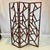 Sienna 1970s Vintage Boho Chic Hollywood Regency Cracked Ice Walnut Room Divider Screen - 3 Panel. For Sale - Image 8 of 13
