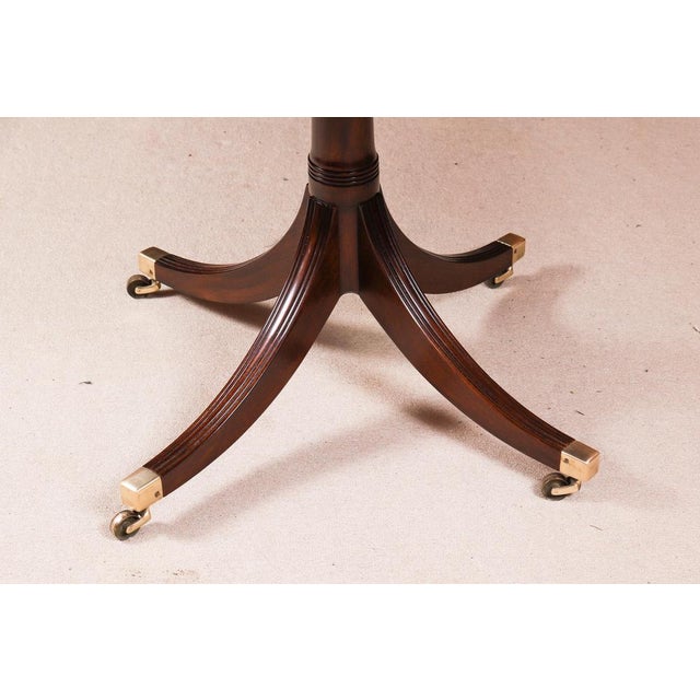 Vintage Triple Pillar Dining Table and Chairs by William Tillman Harrods, 1980s, Set of 13 For Sale - Image 15 of 18