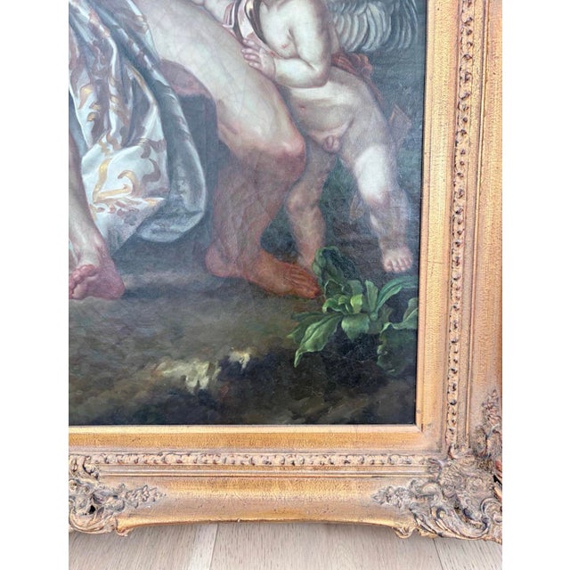 Late 18th Century Oil Painting After François Lemoyne, Hercules and Omphale, Gilt Frame After François Lemoyne’s For Sale In San Diego - Image 6 of 10