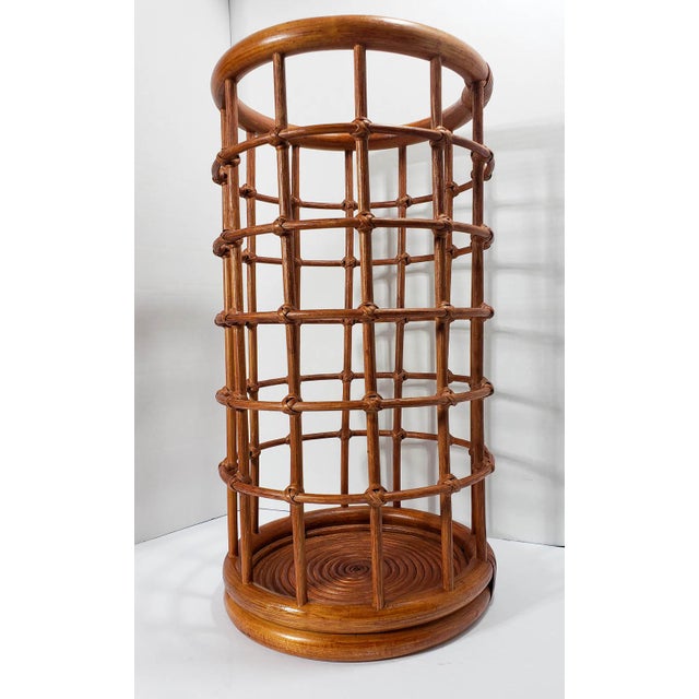 Vintage Wicker Rattan Umbrella Stand Holder Chairish