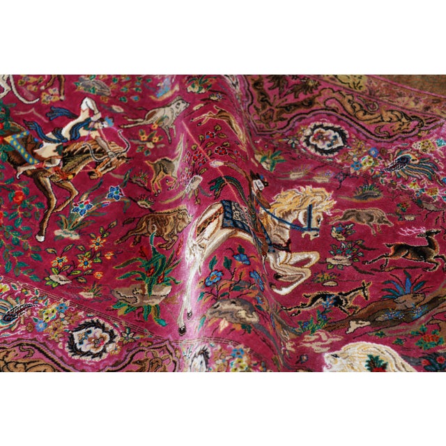 Modern Rug & Kilim’s Modern Classics Pictorial Rug in Red, Brown, Pink Tones For Sale - Image 3 of 8