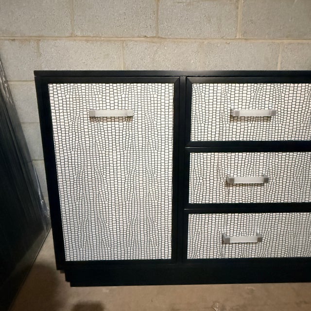 Kindel Embossed Leather Credenza For Sale In Washington DC - Image 6 of 11