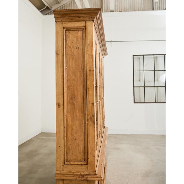 English George III Style Pine Astral Glazed Bibliotheque Bookcase For Sale - Image 9 of 17