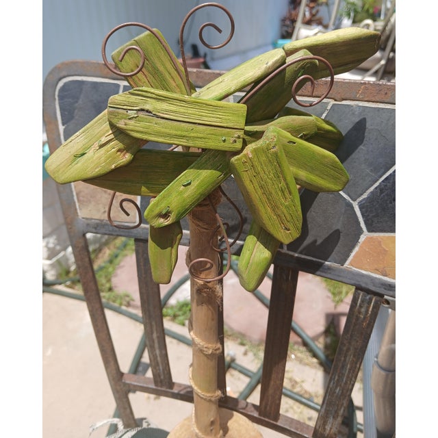1960s Vintage Folk Art Palm Tree For Sale - Image 5 of 9