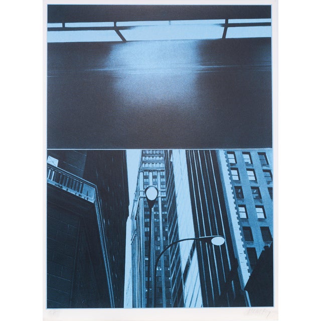 Jacques Monory, Skycrapers, Screen Print For Sale