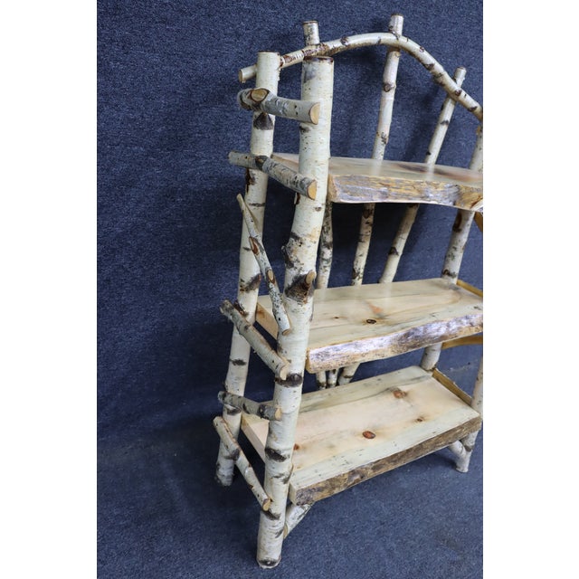 Adirondack Birch Three-Tier Display Shelf For Sale - Image 10 of 10