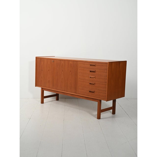 Scandinavian Sideboard with Cantilevered Handles, 1960s For Sale - Image 4 of 13