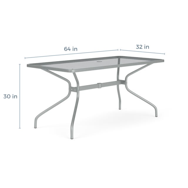 Modern Room and Board Metal Outdoor Table For Sale - Image 3 of 3