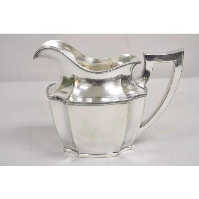 Vintage Wilcox Sp Co Art Deco Silver Plated Bulbous International Water Pitcher For Sale - Image 9 of 9