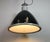 Large Industrial Enamel Factory Pendant Lamp with Glass Cover from Elektrosvit, 1960s For Sale - Image 10 of 18