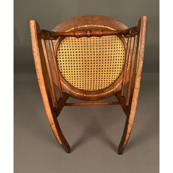 American Victorian Walnut Cane Side Chair (Circa 1880) For Sale - Image 10 of 13